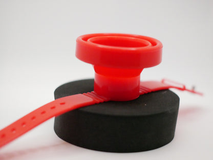 Shot Watch™ — Wrist-Strap Collapsible Shot Cup for Festivals, Tailgates & Parties